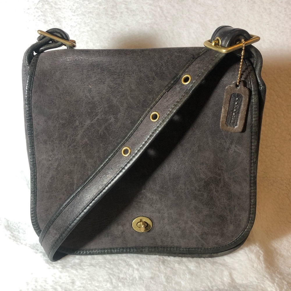 Vintage Coach NYC Stewardess Bag Leather Saddle 290-7341 NY USA